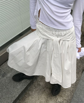 FLOW TIE COTTON SKIRT